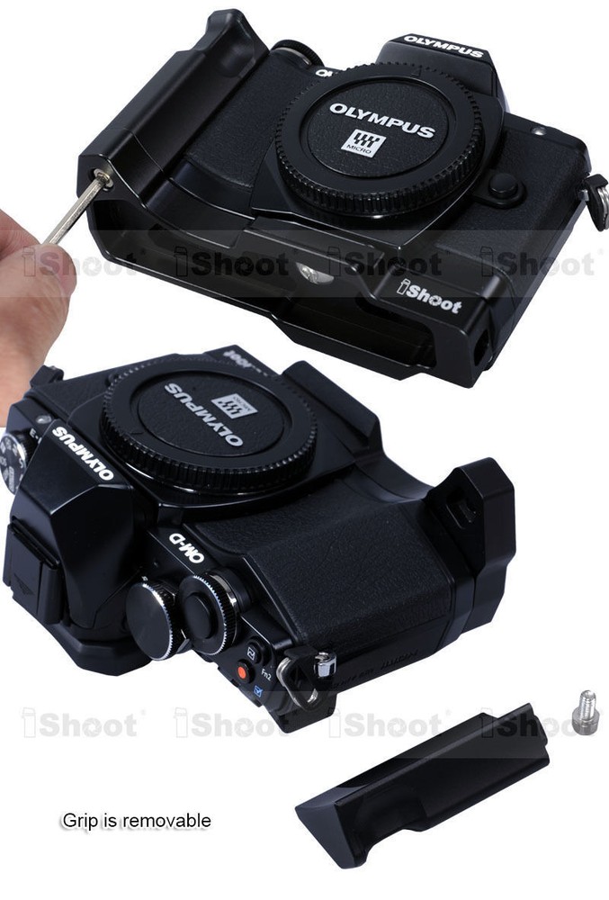 Separable Quick Release Plate Camera Holder Grip for Ball head Olympus E-M10