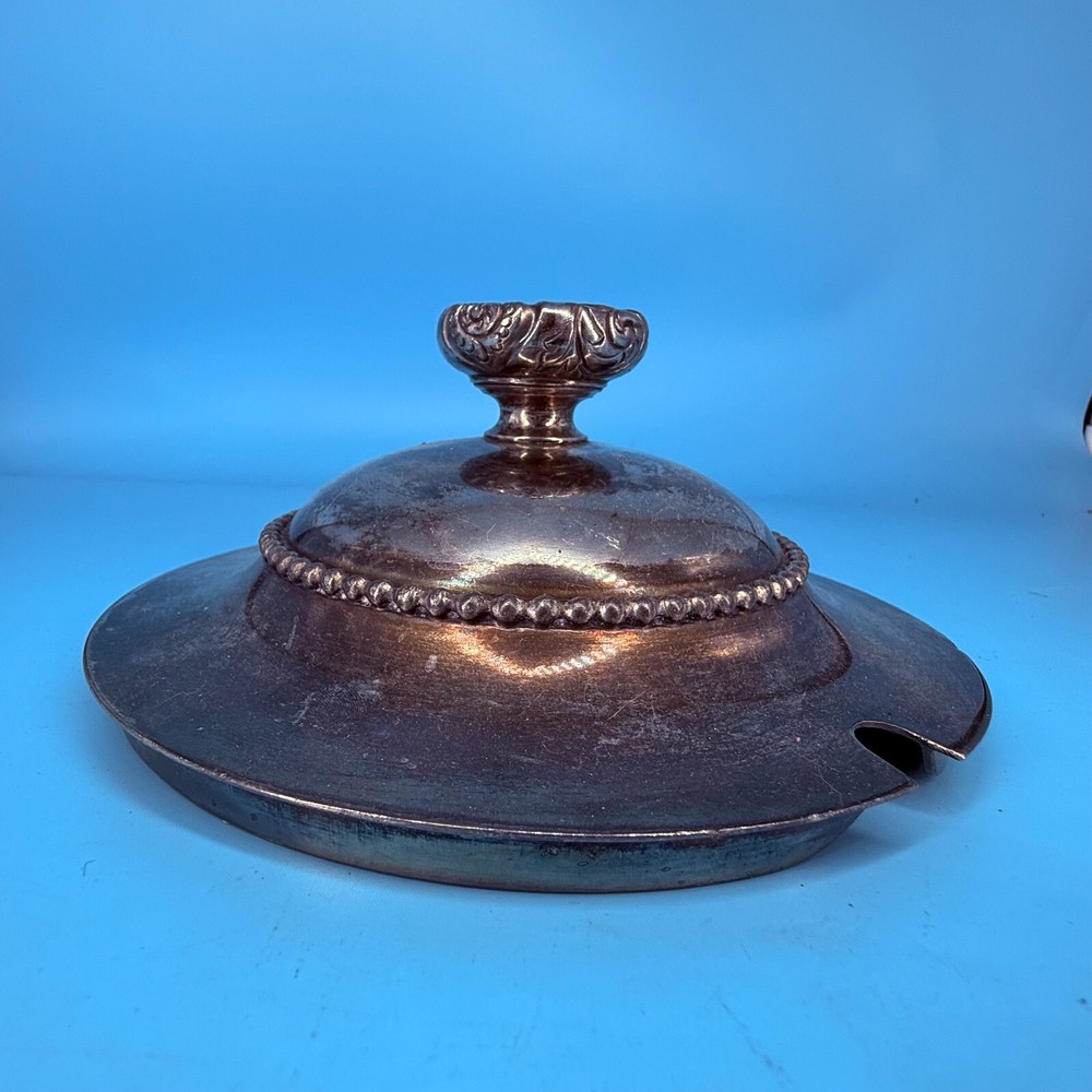 Silverplate Lid 7" with Spoon-Slot, Replacement