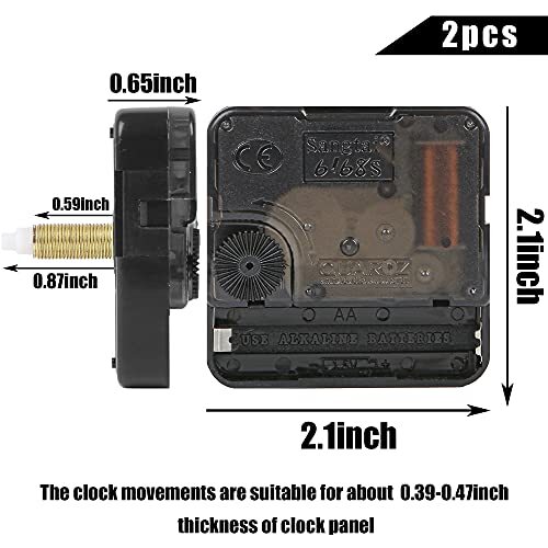 2pcs High Torque Quartz Clock Movement Mechanism Replacement Clock Kit with 7