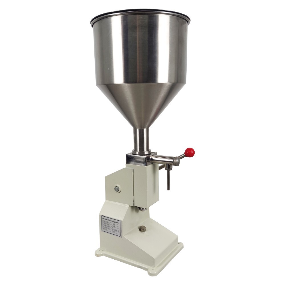 A03 Manual Piston Liquid Paste Filling Machine 5-60ml Hopper Capacity 10L