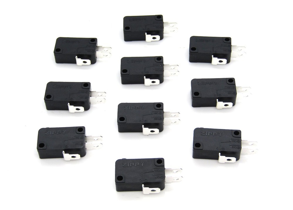 10 Pack of Zippy 50g .187" Microswitch For Arcade Joysticks & Pushbuttons
