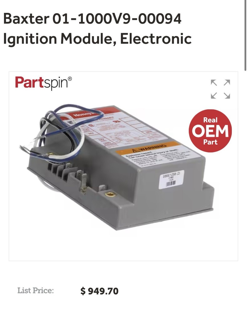 Baxter 01-1000V9-00094 Ignition Module, Electronic. New In Box.