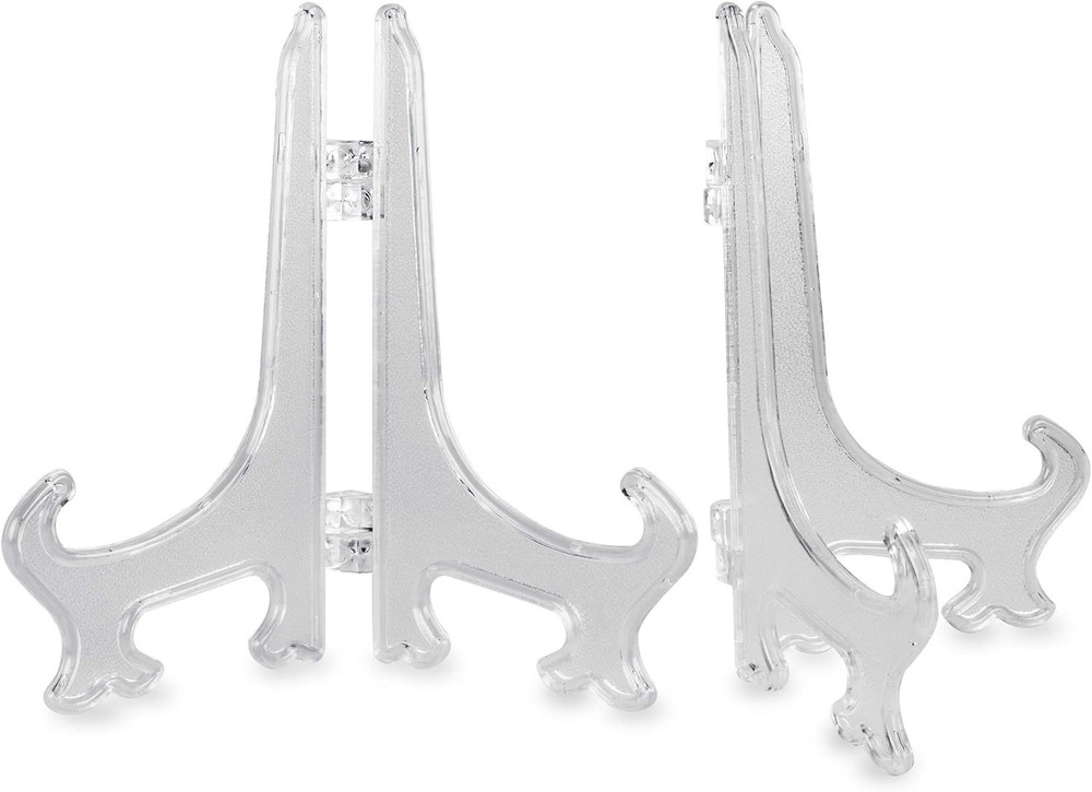 Compact Crystal Clear Easels - 12 Pack for Lightweight Tabletop Displays