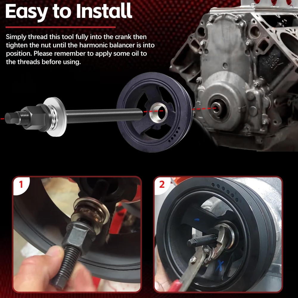 LS Harmonic Balancer Installation Tool Crank Pulley Install Compatible with