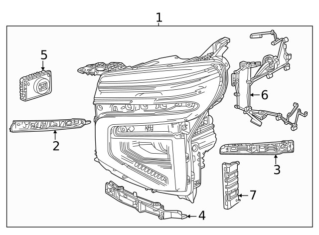 Genuine GM Headlamp Assembly Upper Bracket 85736104