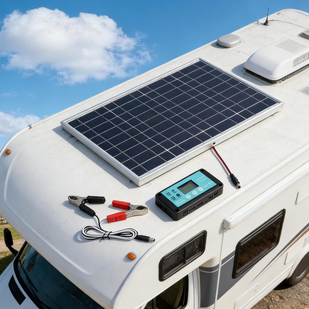 100 Watt Solar Panel Kit with Controller for Portable Energy Solutions