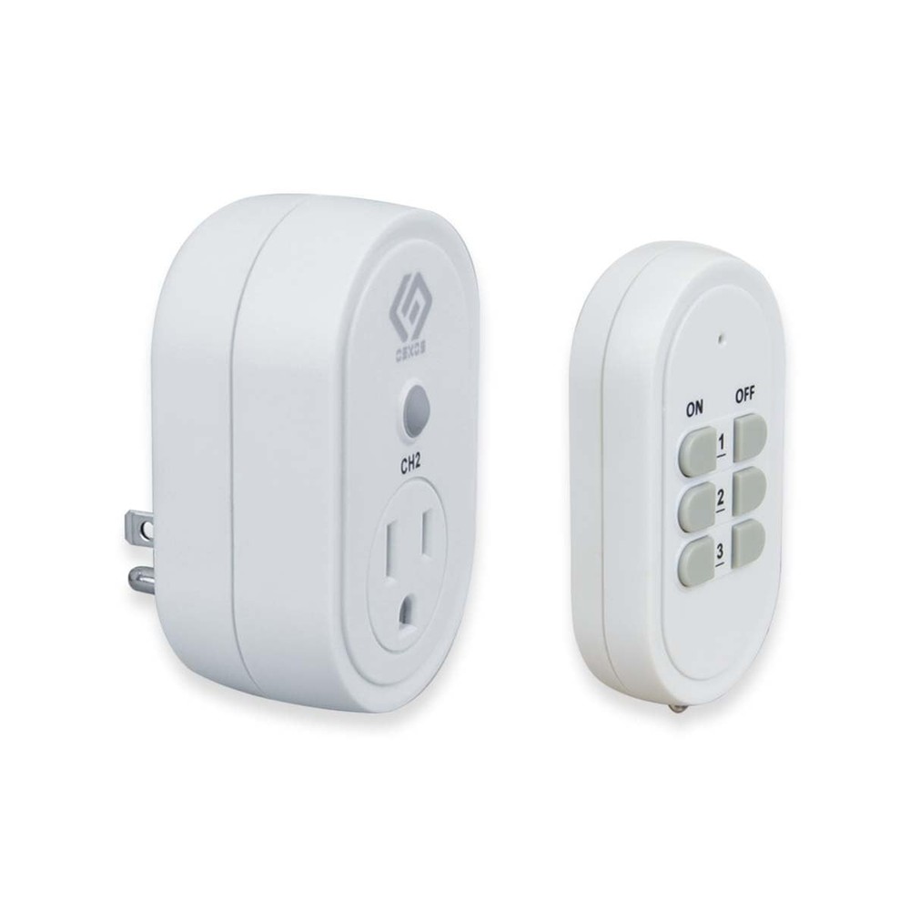 3 Pack Indoor Wireless Remote Control Outlets, 100-Foot RF Range, 15A