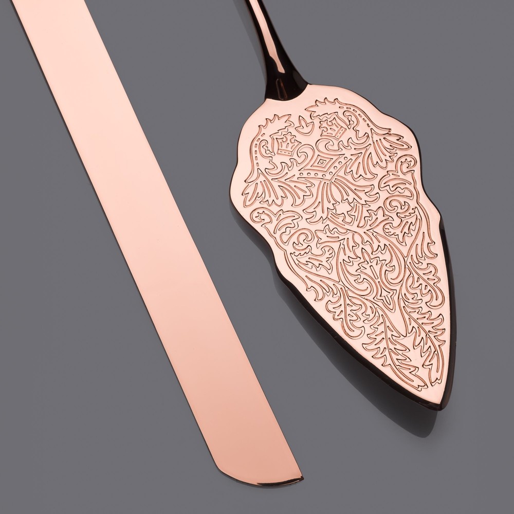 Cake Knife & Server Set, Rose Gold Cake Cutting Sets for Wedding, Anniversary...