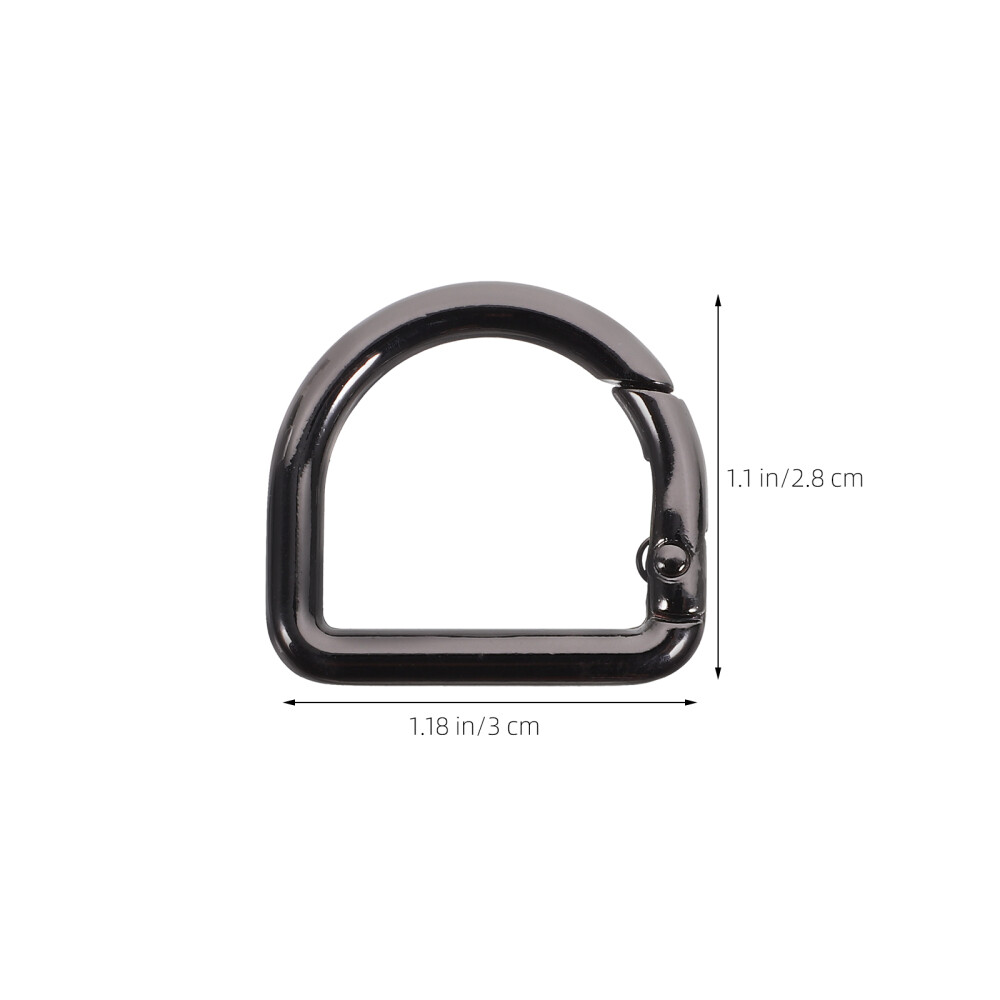 4PCS Spring Clasps Spring D Shaped Carabiner Snap Clip Hook Spring Snap Clip