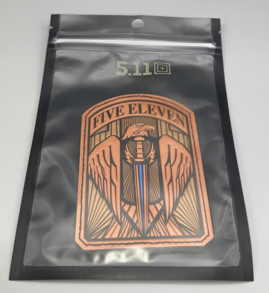 5.11 Tactical Distinguished Eagle Thin Blue Line Sword Shield Leather Patch