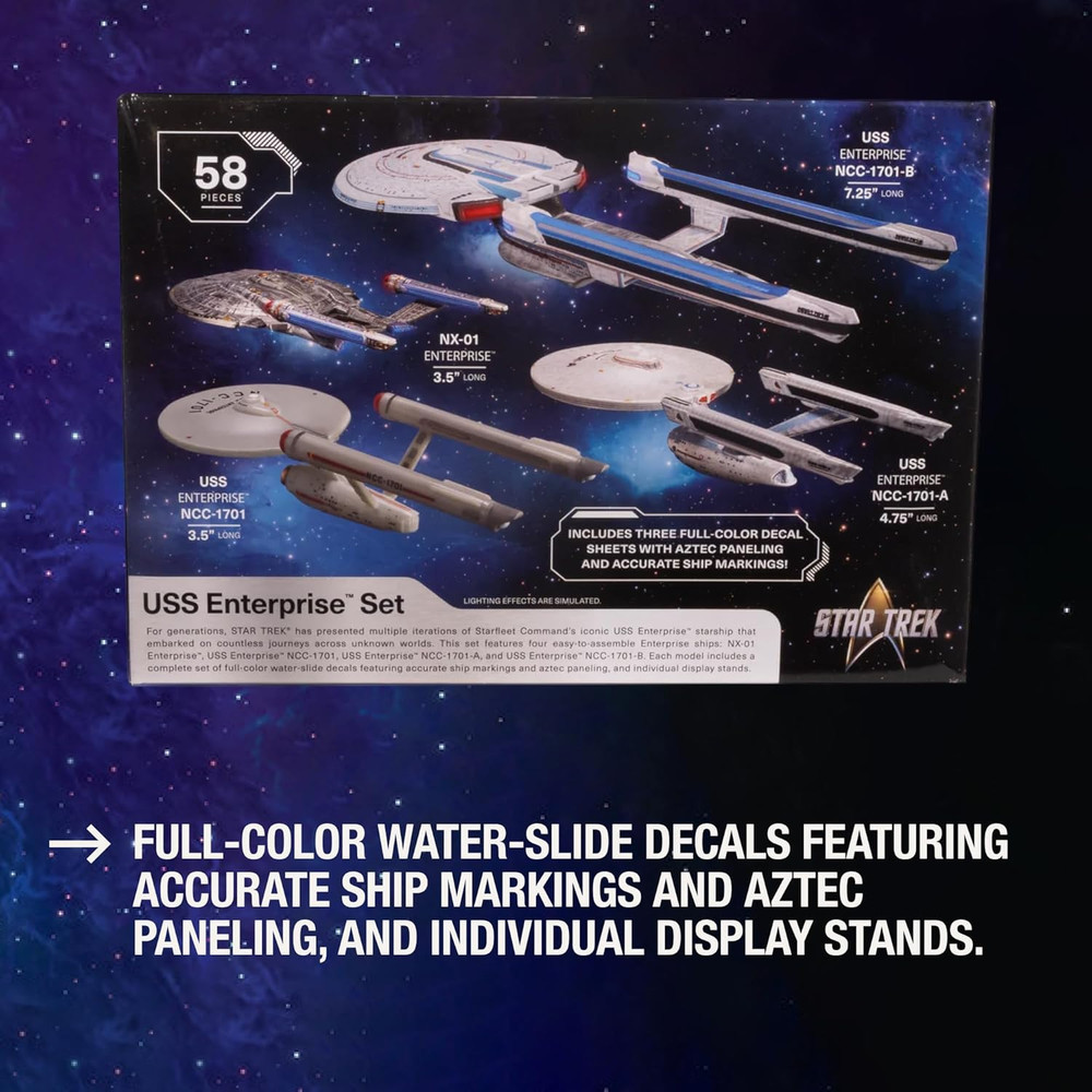 Star Trek U.S.S. Enterprise Four Ship Set Model Kit