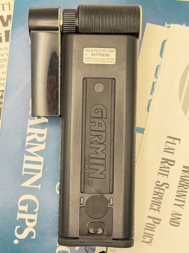 Garmin GPS 45 Personal Navigator w/ Manuals & Quick Reference Guide Vintage