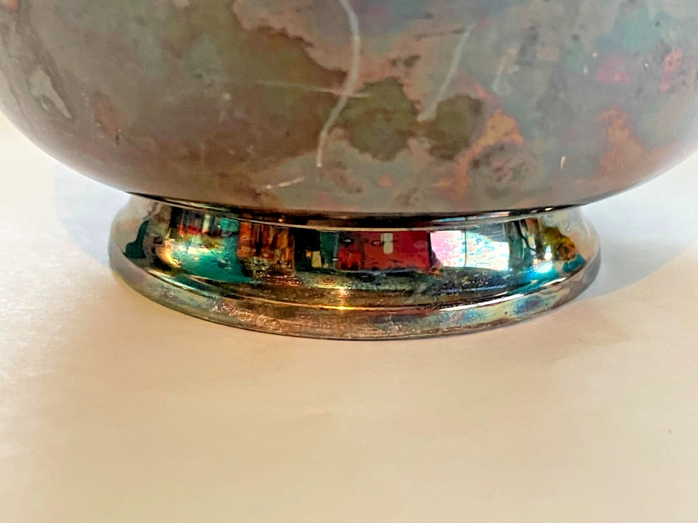 Reed & Barton Jamestown 184 Silverplate Footed Bowl 6.75" Heavyweight Vintage