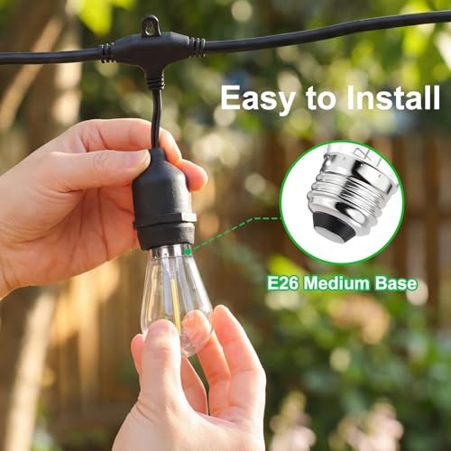 Pack LED S14 Replacement Light Bulbs for Outdoor String Lights, 24