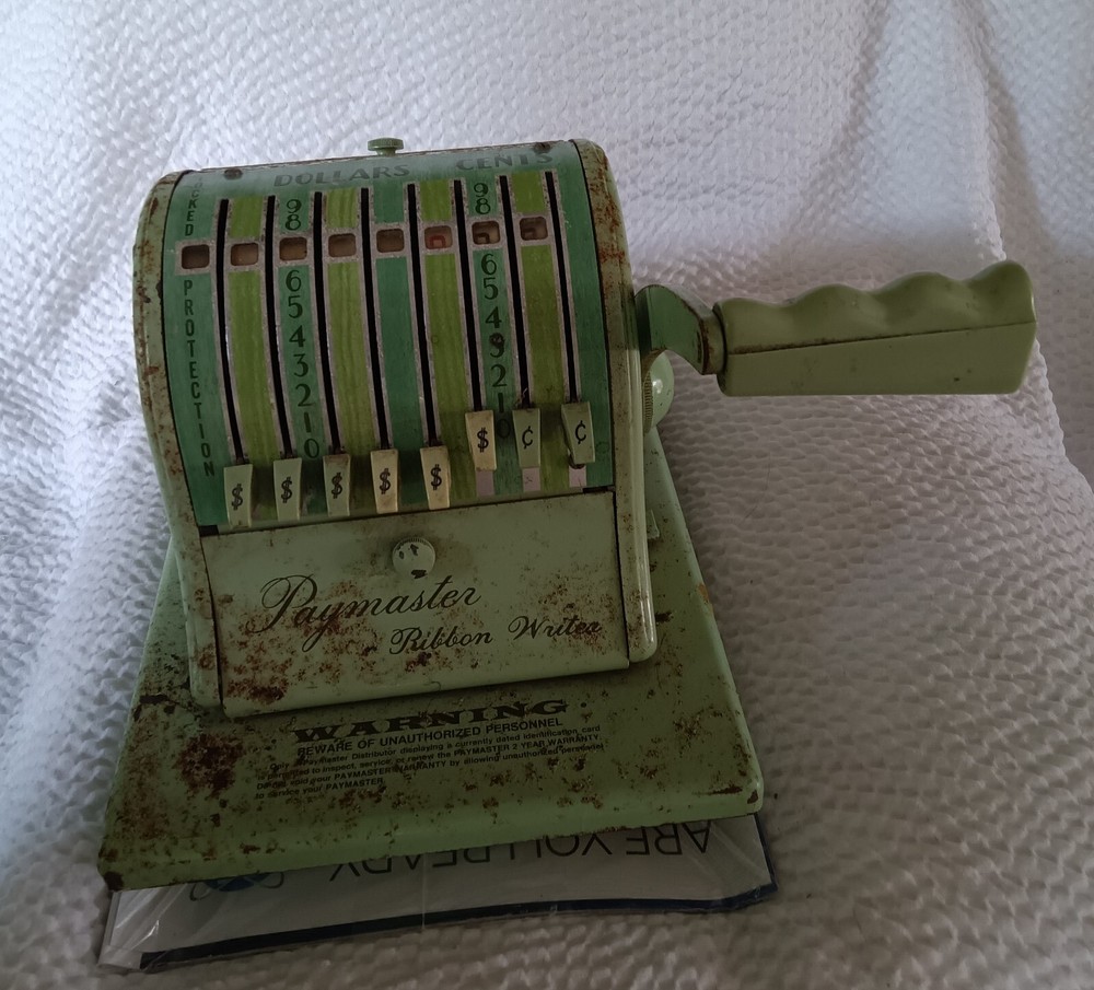 Paymaster Ribbon Writer Series 8000-No Key.