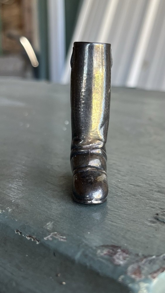 Small Antique Civil War Cavalry Sterling Silver Boot