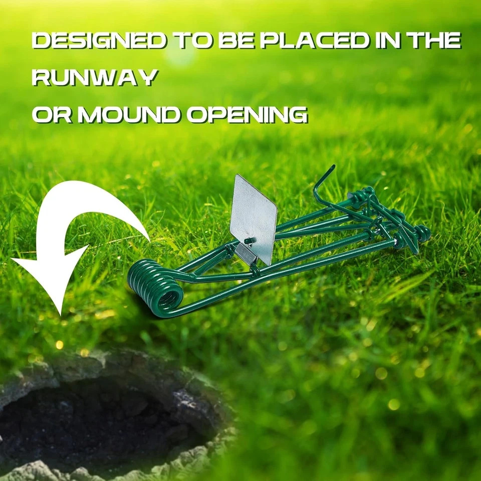 4 Pcs Outdoor Gopher Trap Easy Set Mole Trap Weather Resistant Gopher Killer Vol