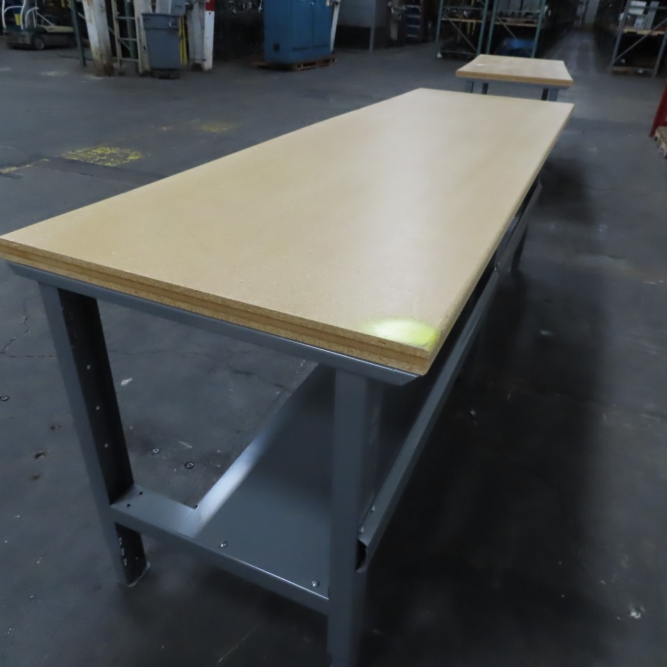 Uline 30" x 96" Industrial Composite Top Packing Table Work Bench