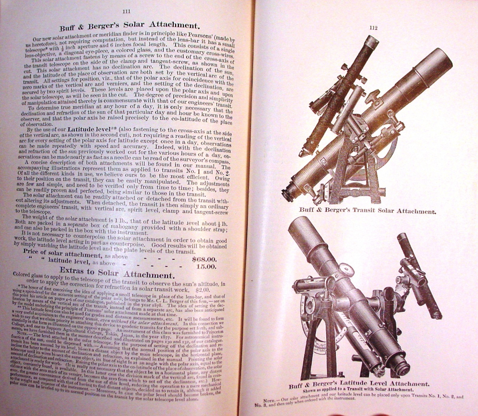 1892 Buff Berger Surveying Insts. Catalog