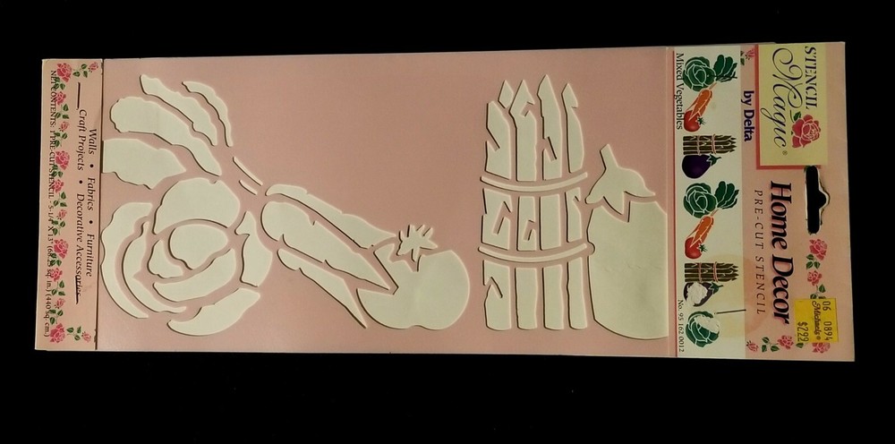 Stencil Magic Pre-Cut Mixed Vegetables Stencil No. 954150012 By Delta - NWT