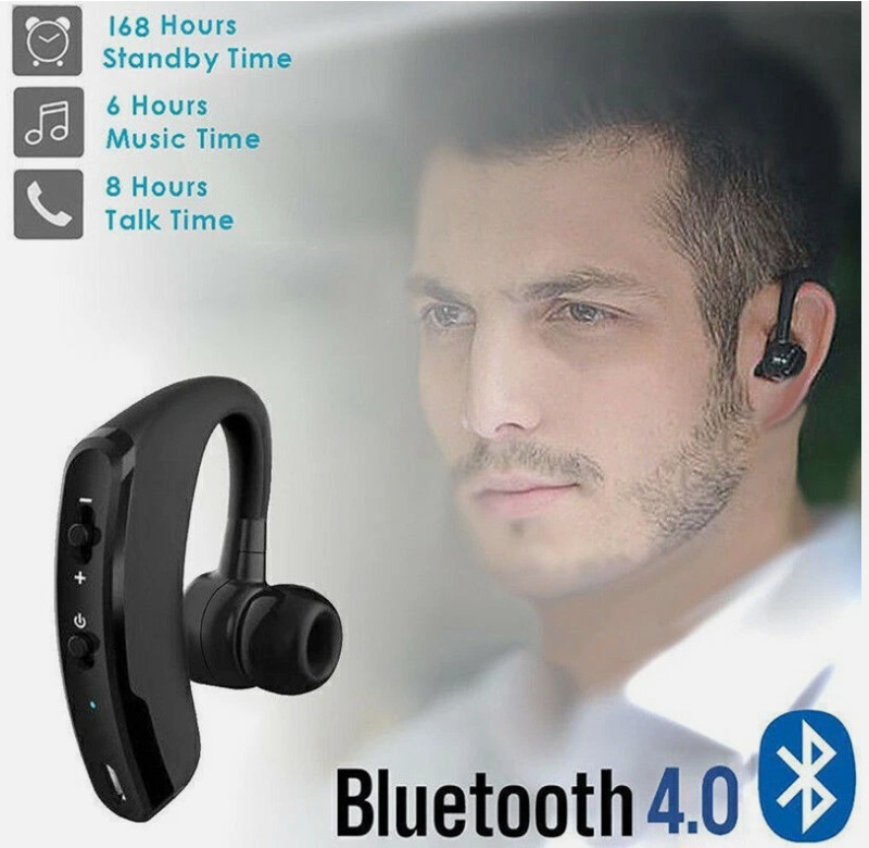 Wireless Handsfree Earphone EarHook Headset For iPhone Samsung Android Bluetooth