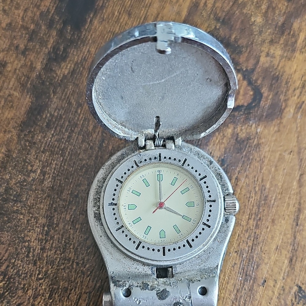 Crowder Handcuff Case Silver with Integrated Watch Police Security