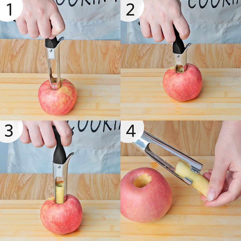 Apple Slicer & Corer Set, Apple Cutter and Fruit Slicer with Sharp Stainless ...