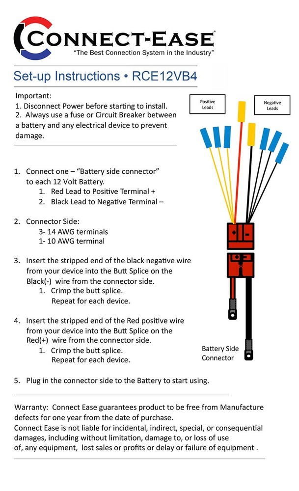 CONNECT EASE MULTI 4 LEAD ACCESSORY CO- RCE12VB4