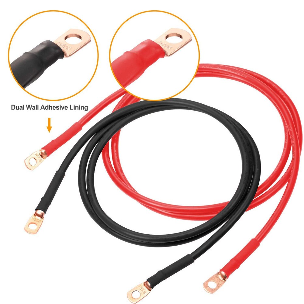 30/10PCS Bare Copper Cable Wire Lugs Ring Terminals Battery Wire Welding Cable