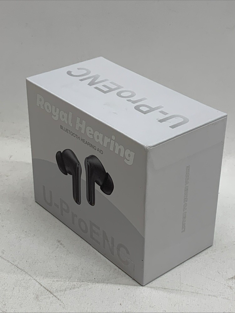 Royal Hearing 5.3 Wireless Bluetooth Hearing Aid w/Charging Case Model U-ProENC