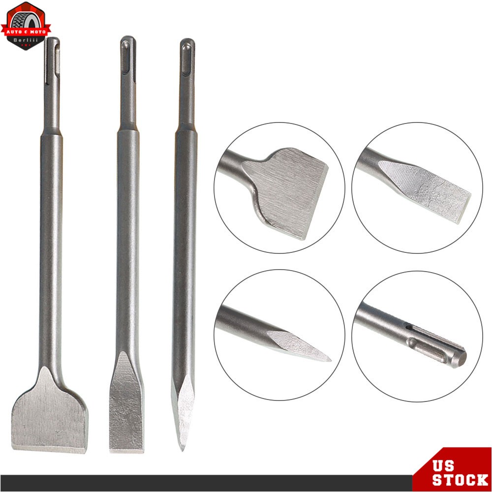 SDS plus Chisel Set Concrete Drill Bit Set Rotary Hammer Bits 6 Pcs New