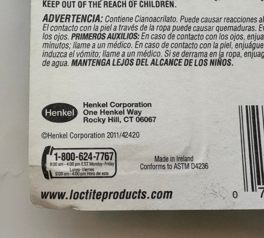 Loctile - Super Glue Longneck Bottle 5g