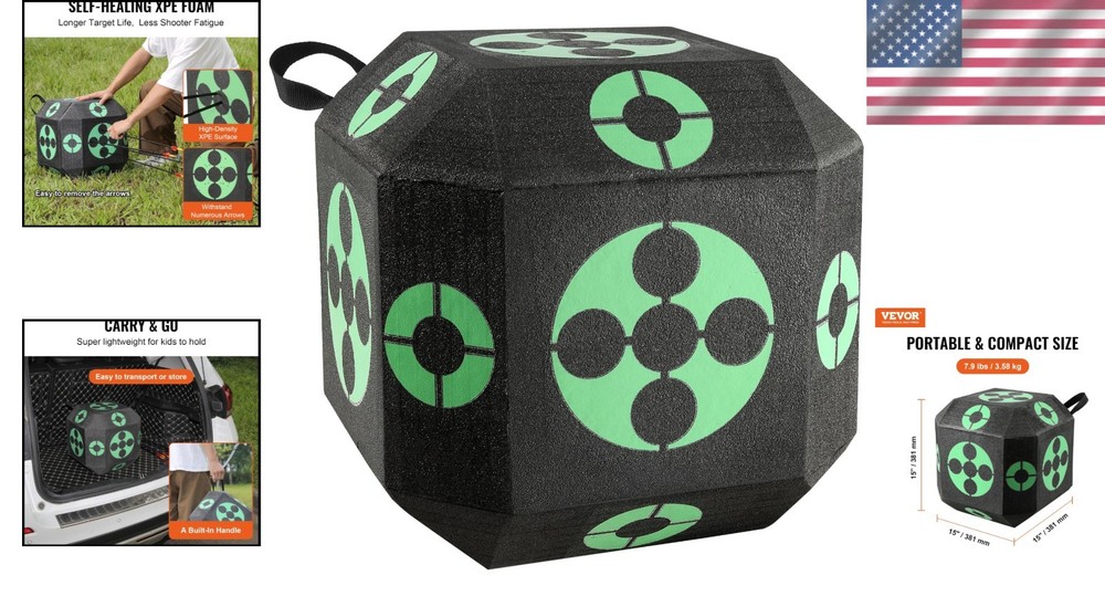 Self-Healing Foam Archery Target Block, Easy Arrow Removal