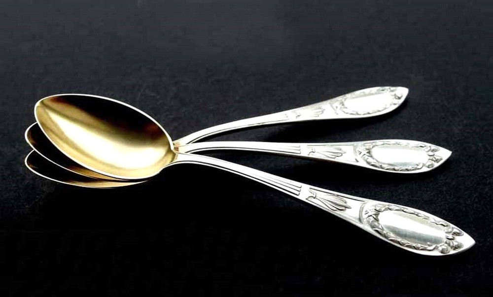 1. 3. Empire Spoon, Bremer Silverware Factory, 800 Silver E362