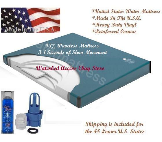 Queen Softsided Waterbed Mattress with 95% motionless quilted cover and heater