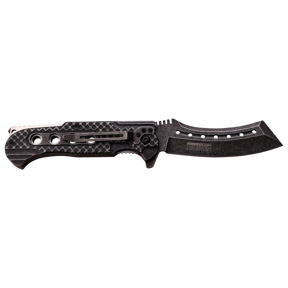 Knife Tac Force 9" Overall Liner Lock Spring Assisted Chisel Point TF-892