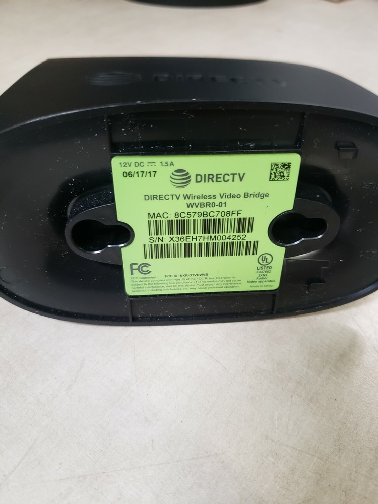 DirecTV wireless video bridge WVBR0-01 No Cords
