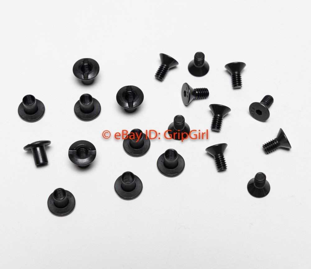 10x Black Socket Cap Head Screws/Slotted Posts Mounting Hardware Kydex Holsters