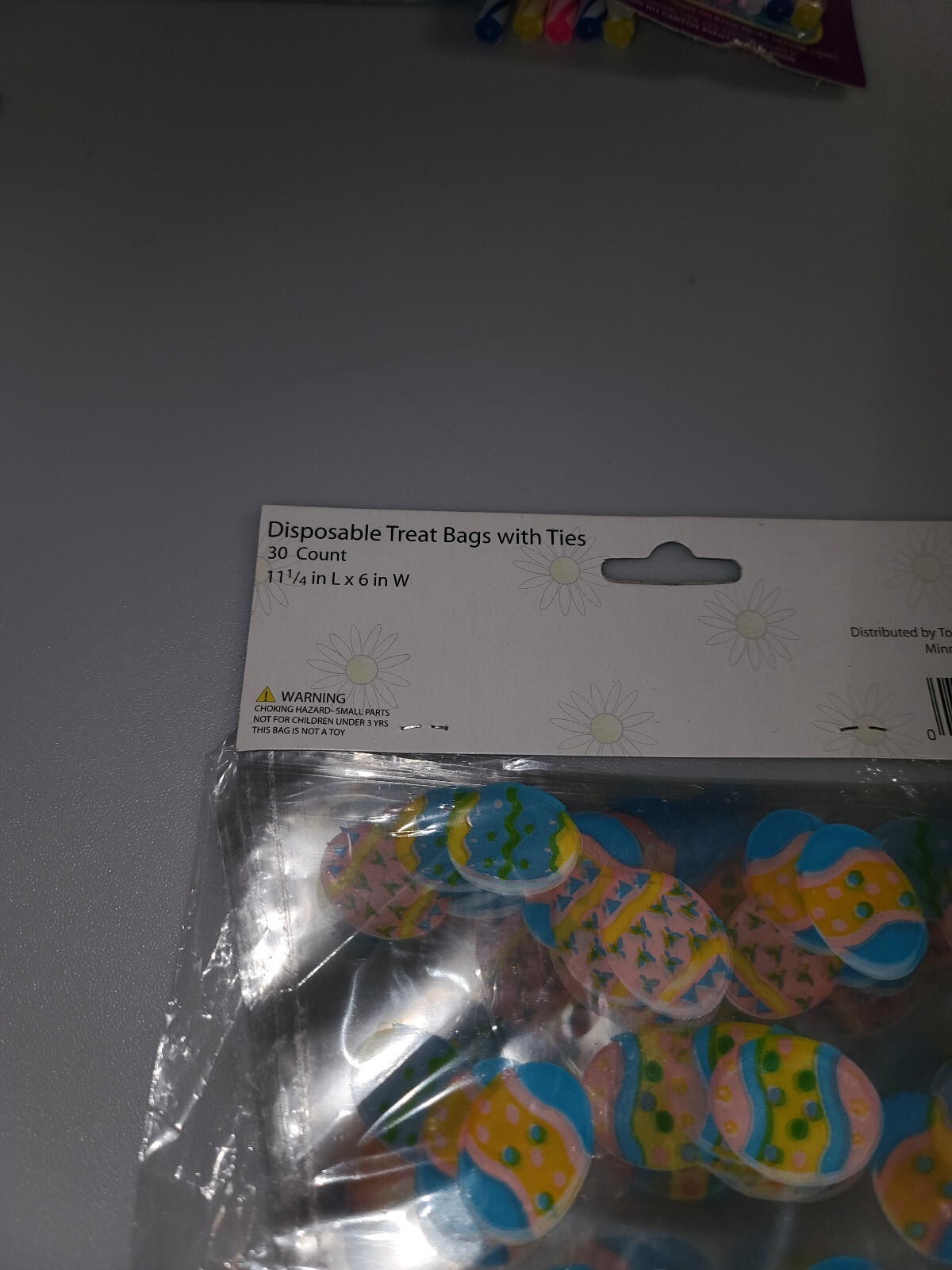 Vintage Disposable Candy Bags Easter Egg Bags 11.25 in x 6 in Plastic (30 Count)