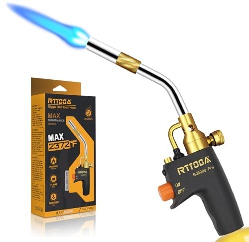 High Intensity Propane Torch Head Kit - Trigger Start, Pencil Flame for Welding,