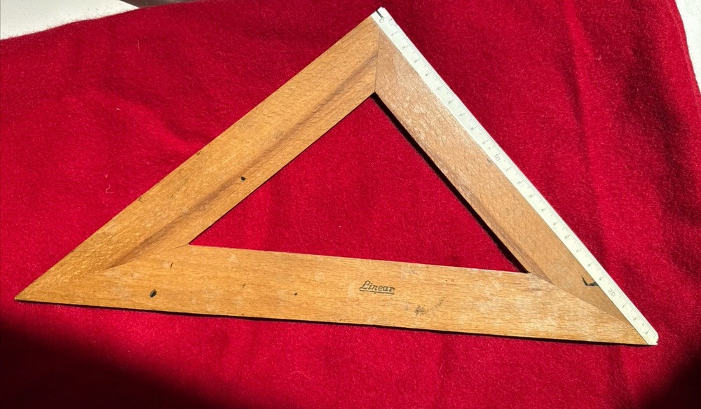 RARE Italian Wood SCIENTIFIC ENGINEERING  Triangle