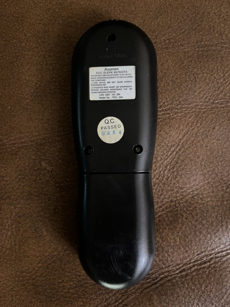 Acumen Remote Control For Fireplace Model FDC-503 GENUINE Monessen