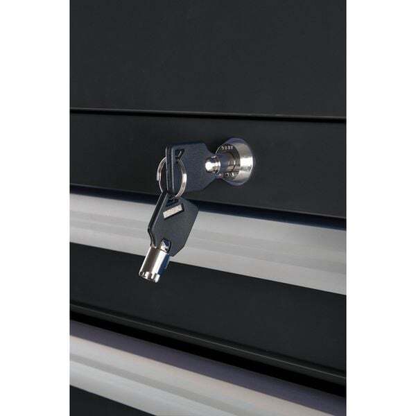 Westward 32H849 Westward Intermediate Chest, 3-Drawers, Powder Coated Black,