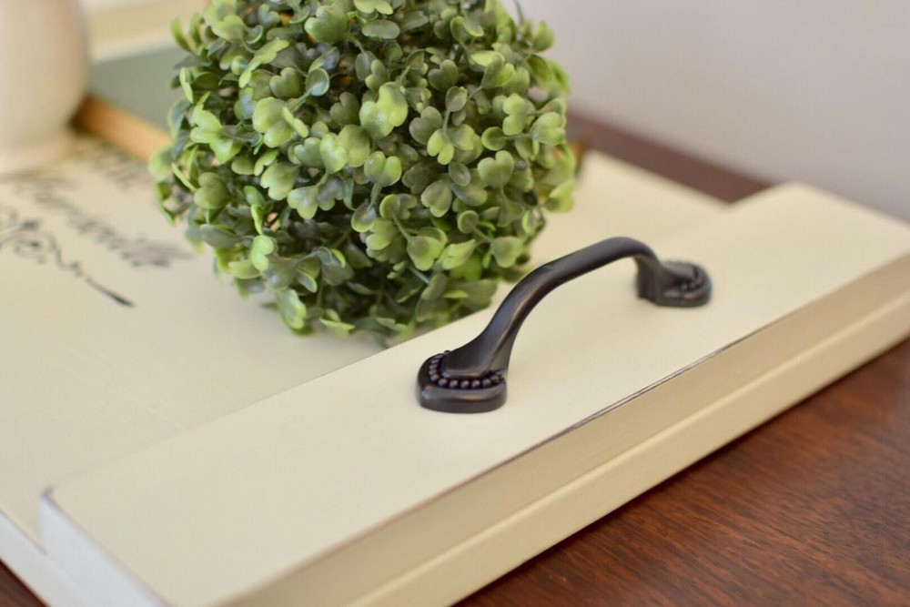 3" Spoon Foot Double Beaded Pull Venetian Bronze