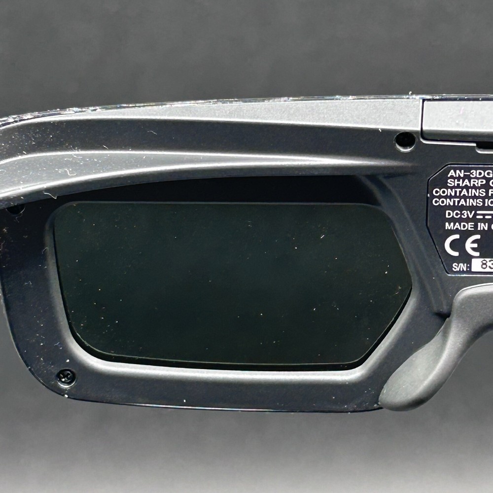 Sharp AN-3DG40 3D Glasses Black NWOT