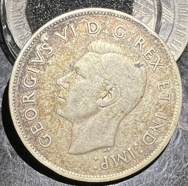 1940 canada silver half dollar 50 Cents Nice Original Toning