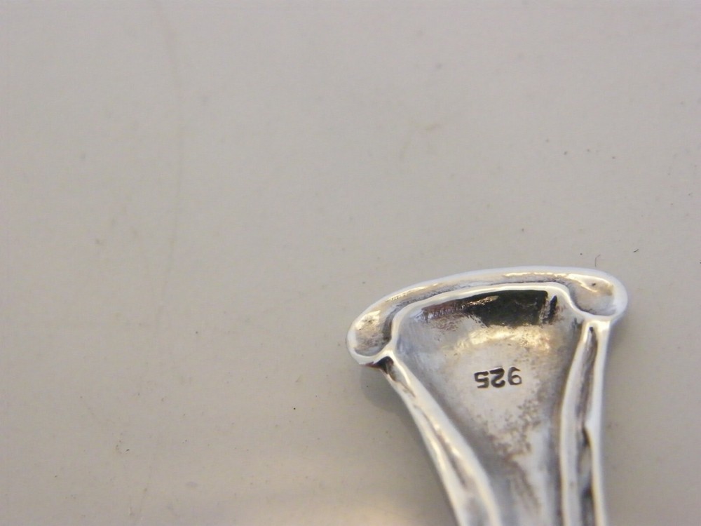 SOLID SILVER ACORN CADDY SPOON
