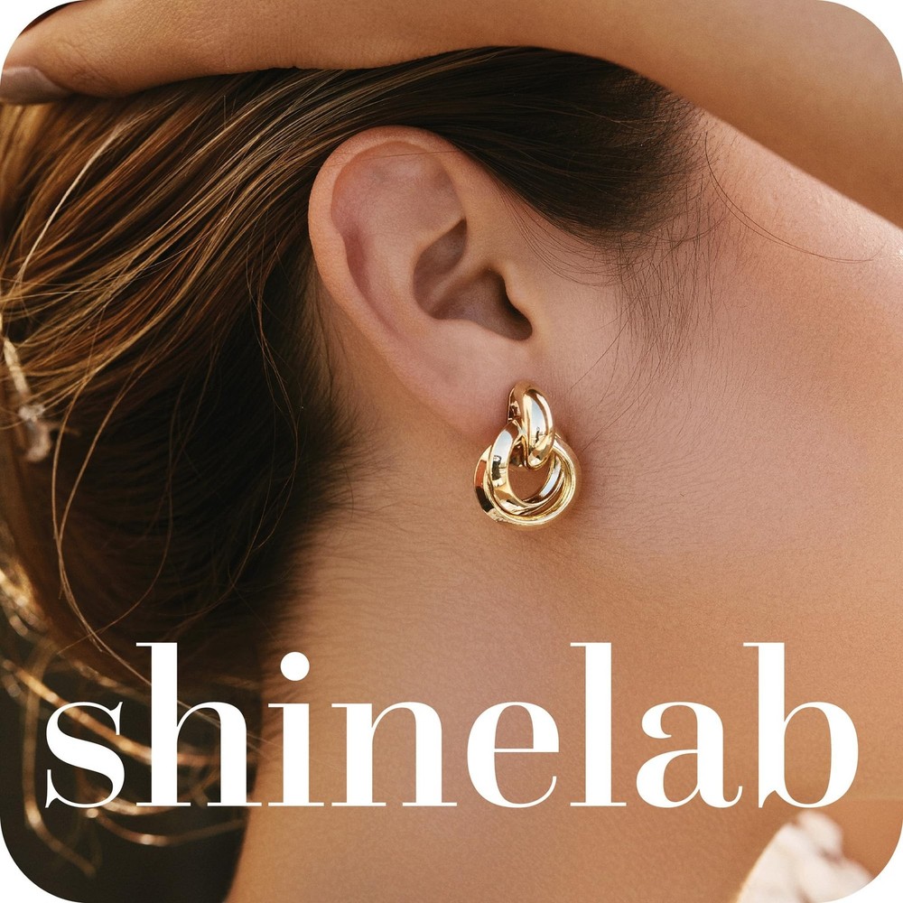 Chunky Statement Earrings for Women Knot Link Circle Geometric Drop Dangle Ea...