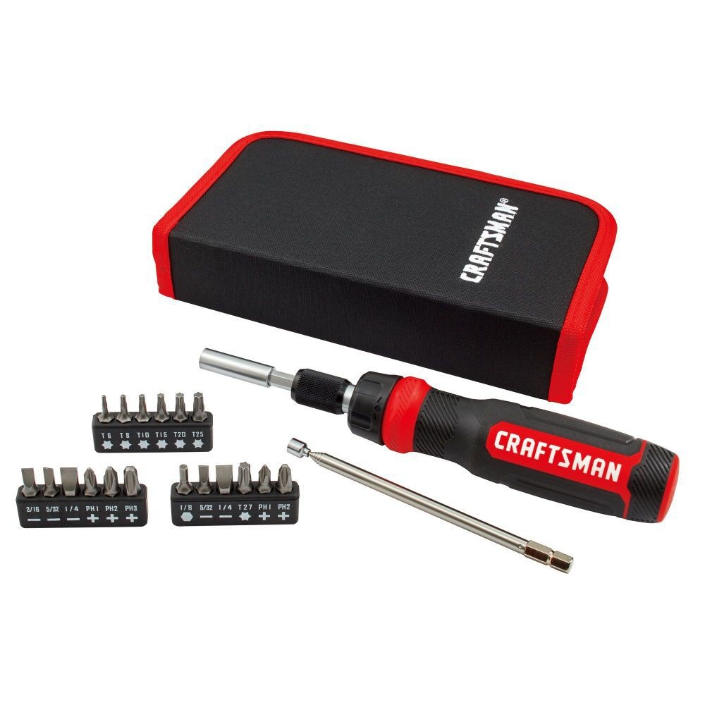 Craftsman Multi-Bits Ratcheting Screwdriver, 26 Piece