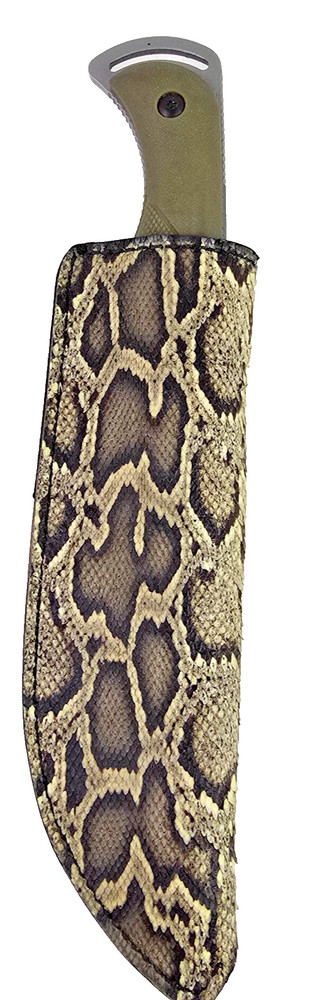 ESEE 3 Burmese Python Skin Sheath handmade custom leather bushcraft sheath RC 3